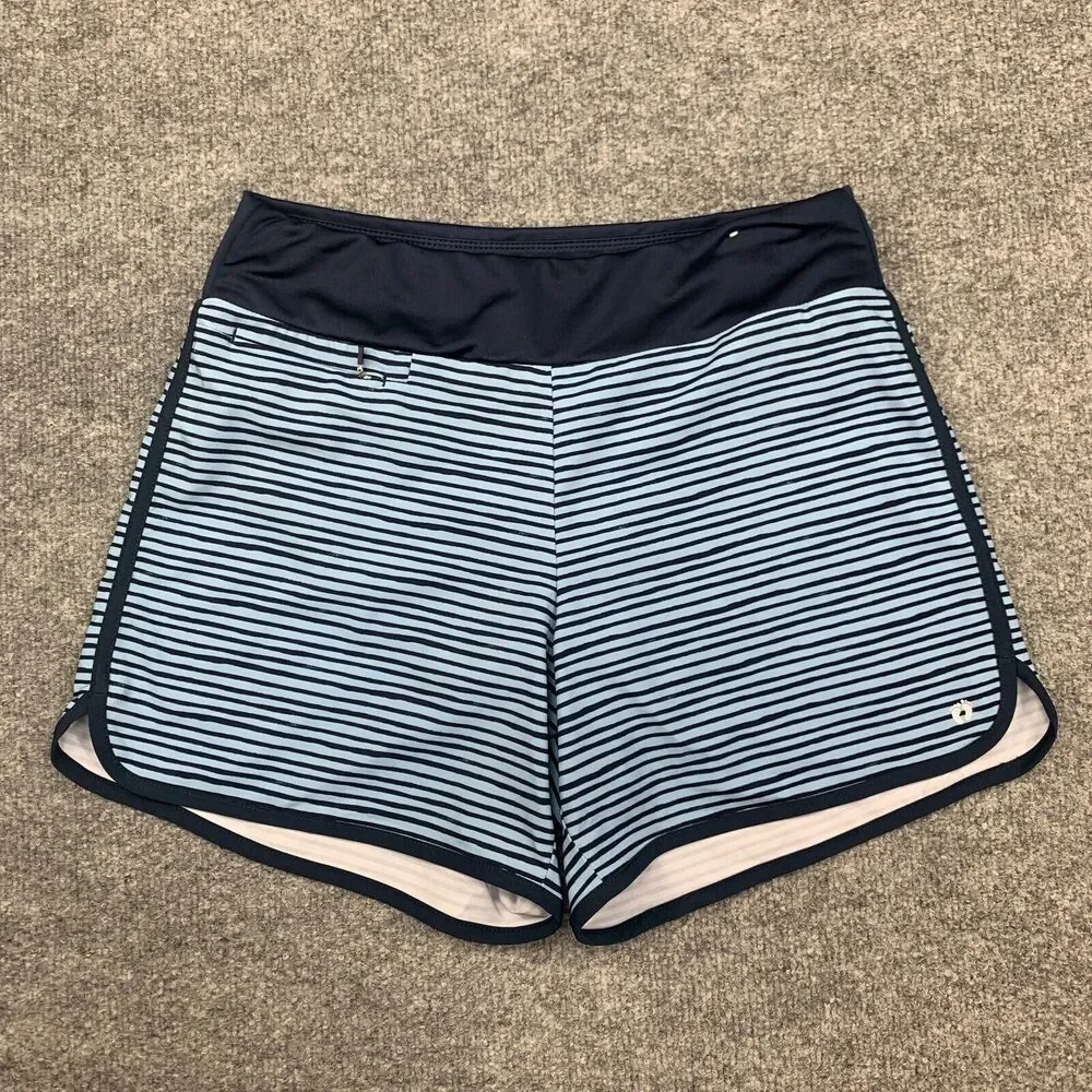 Hang Ten Swim Short Womens XS Extra Small UV Protect UPF 50+ Striped Pull On